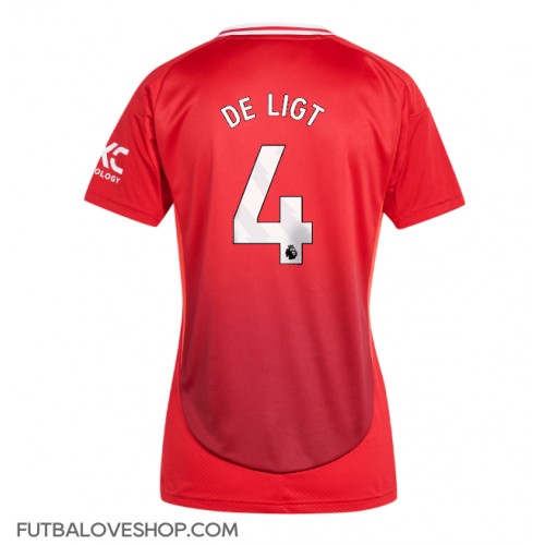 Dres Manchester United Matthijs de Ligt #4 Domáci pre Ženy 2024-25 Krátky Rukáv